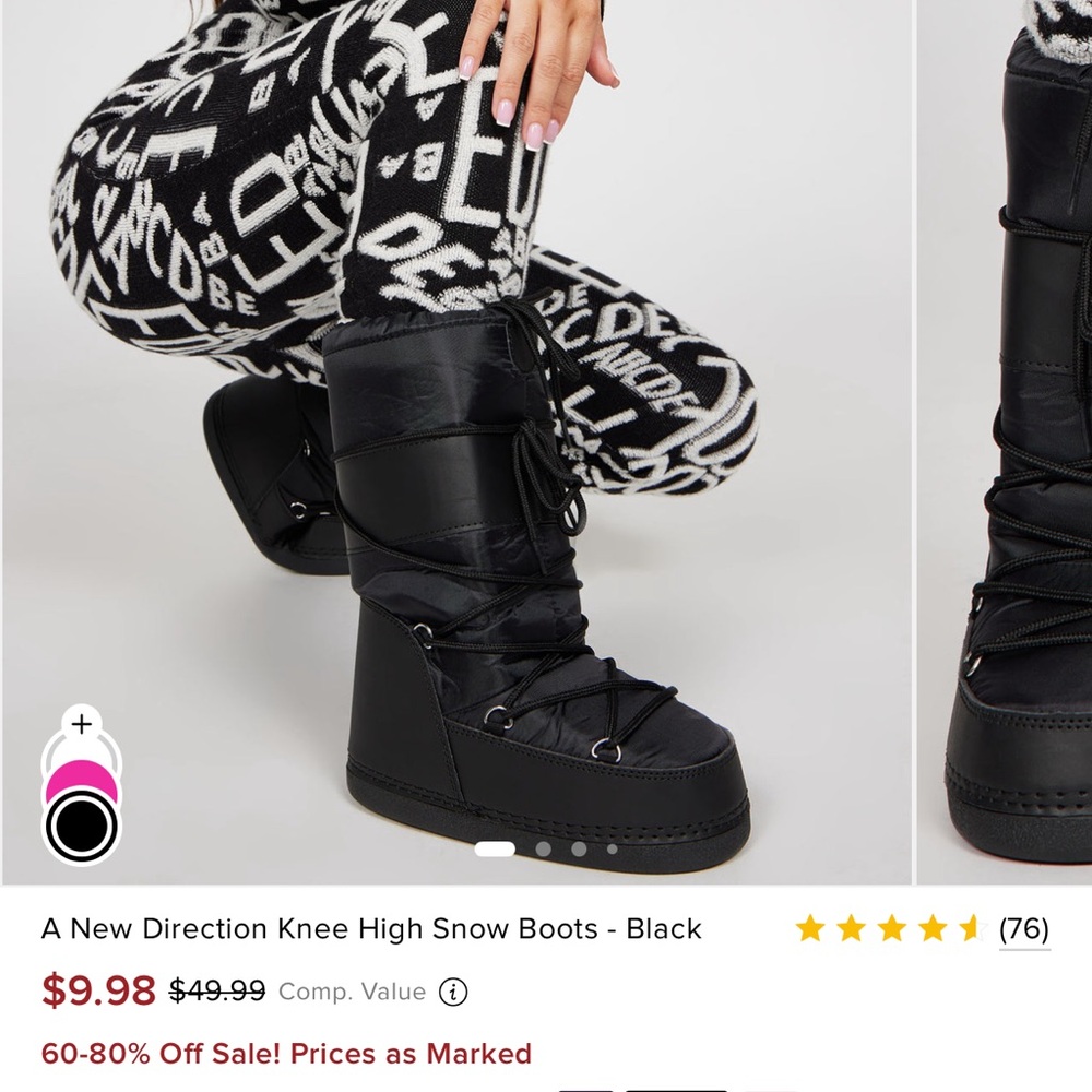 Fashion Nova A New Direction Knee High Snow Boots